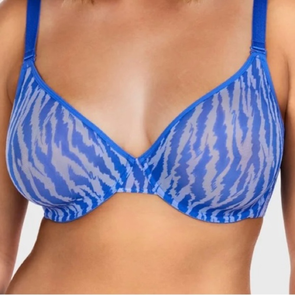 ZEBRA WILD UNLINED UNDERWIRE MESH BRA